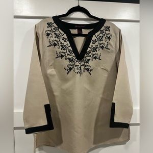 Lily Stanhope long sleeve linen top